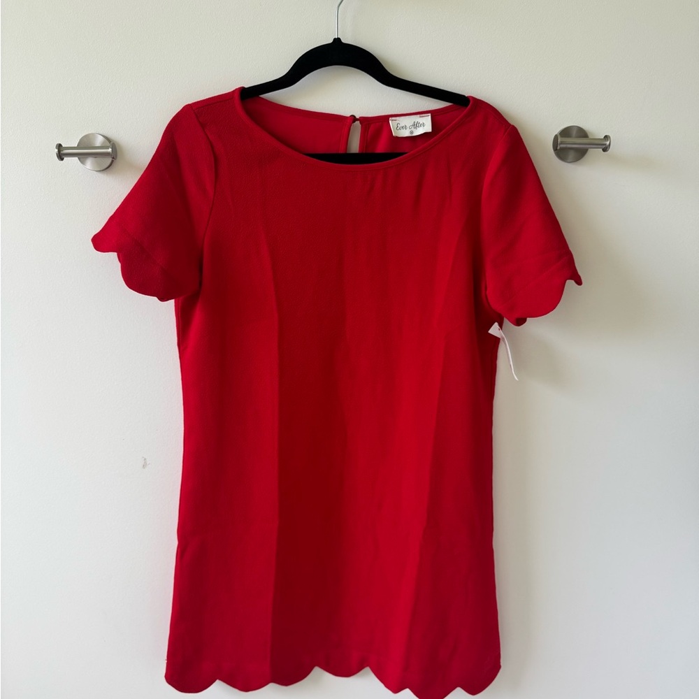 Red Dress Boutique Red Scallop Dress